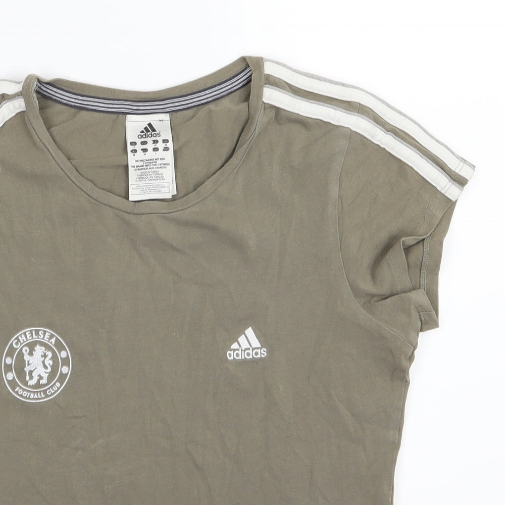 adidas Womens Green  Jersey Basic T-Shirt Size 12  - Chelsea FC