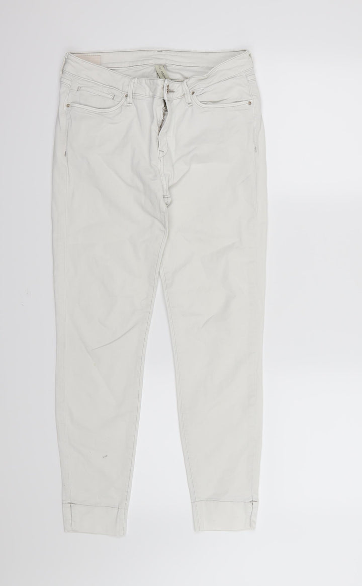 Mango Womens White Denim Skinny Jeans Size 10 L26 in