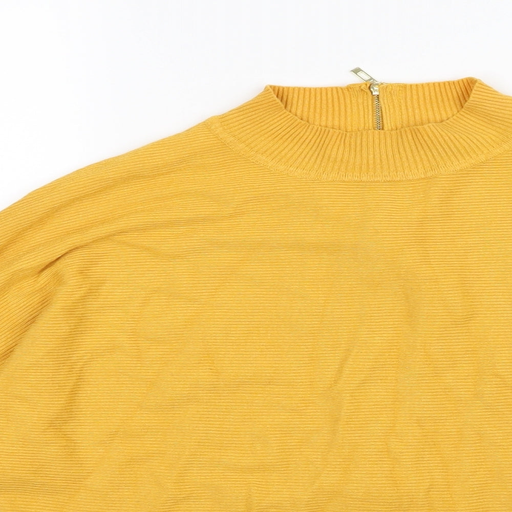 Primark Womens Yellow  Knit Pullover Jumper Size M