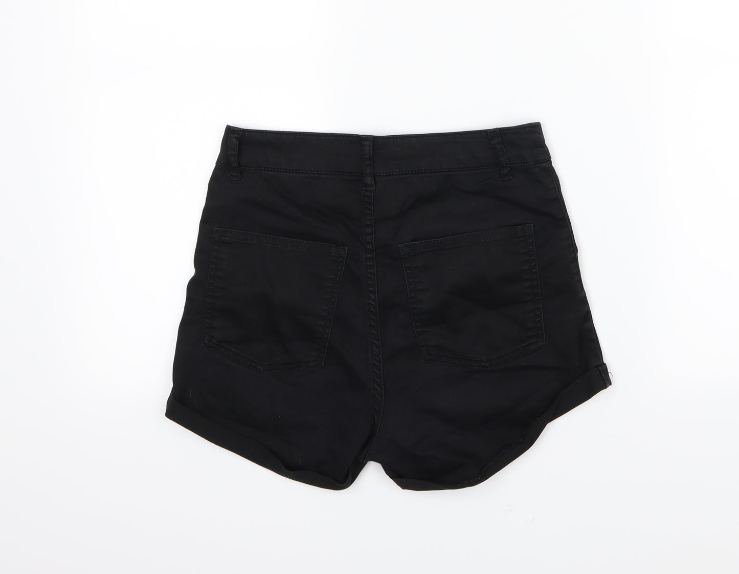 Divided by H&M Womens Black  Denim Mom Shorts Size 8