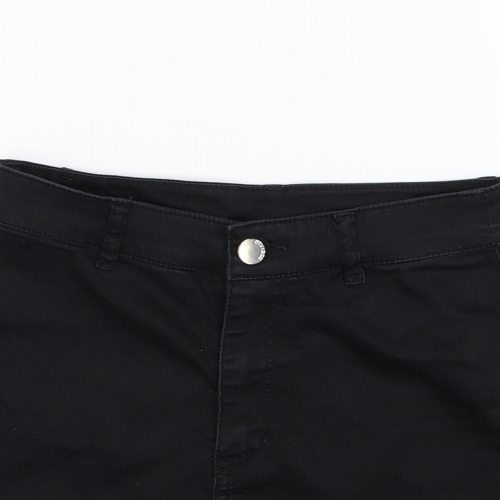 Divided by H&M Womens Black  Denim Mom Shorts Size 8