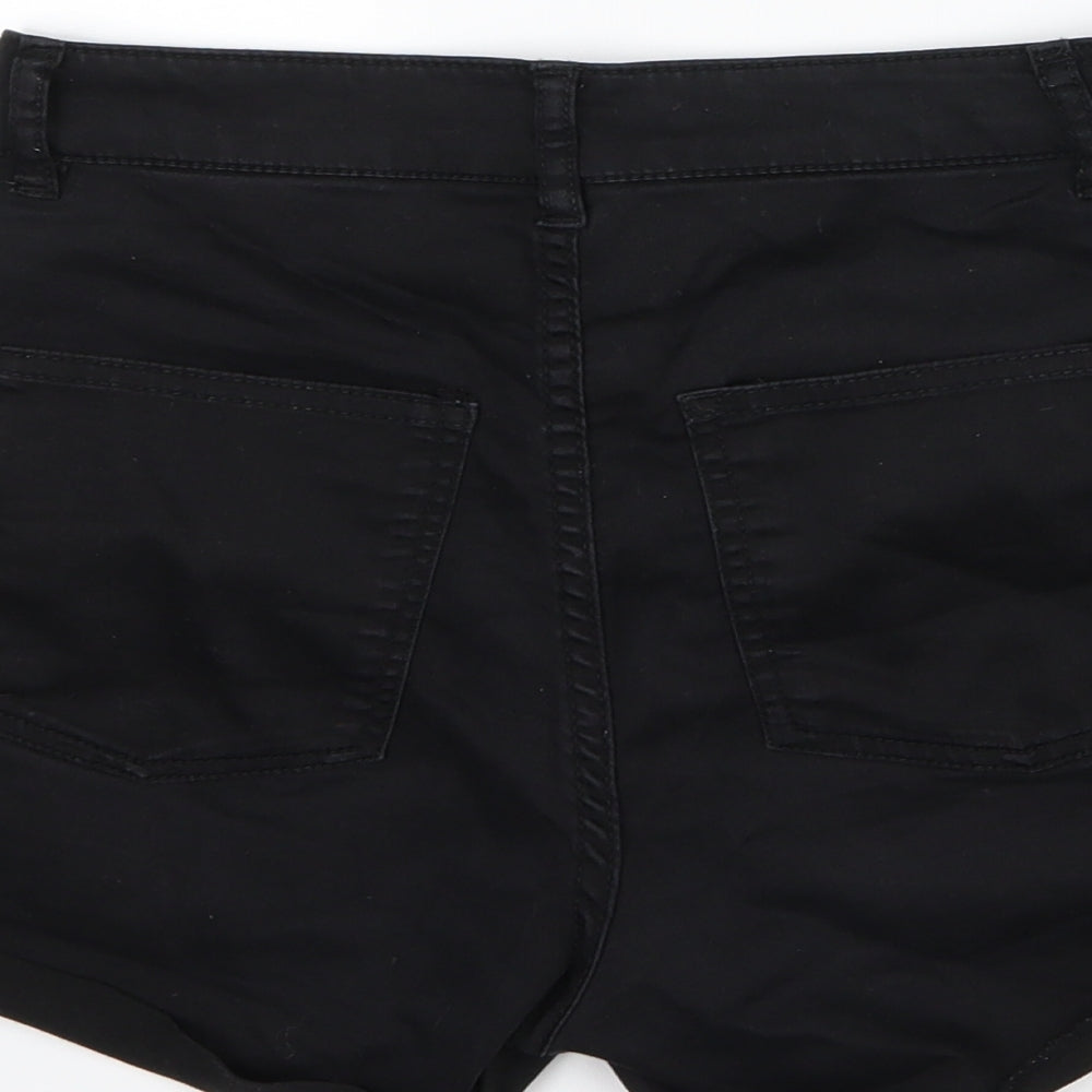 Divided by H&M Womens Black  Denim Mom Shorts Size 8