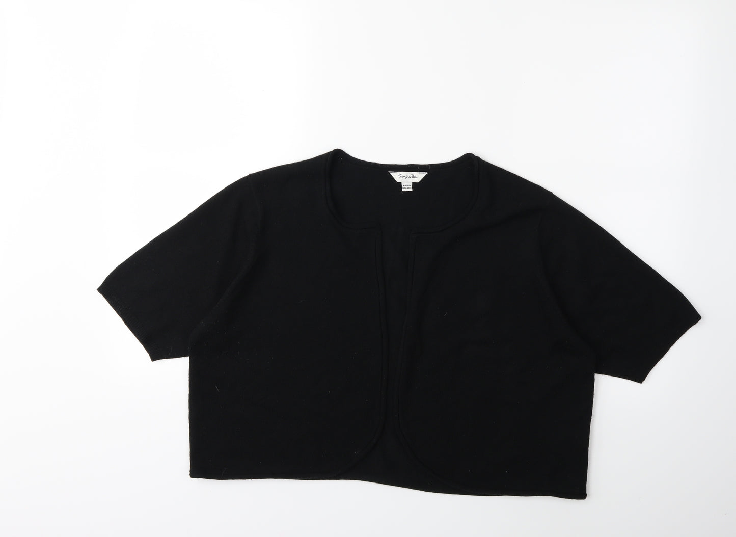 Simply Be Womens Black  Knit Cardigan Jumper Size 20
