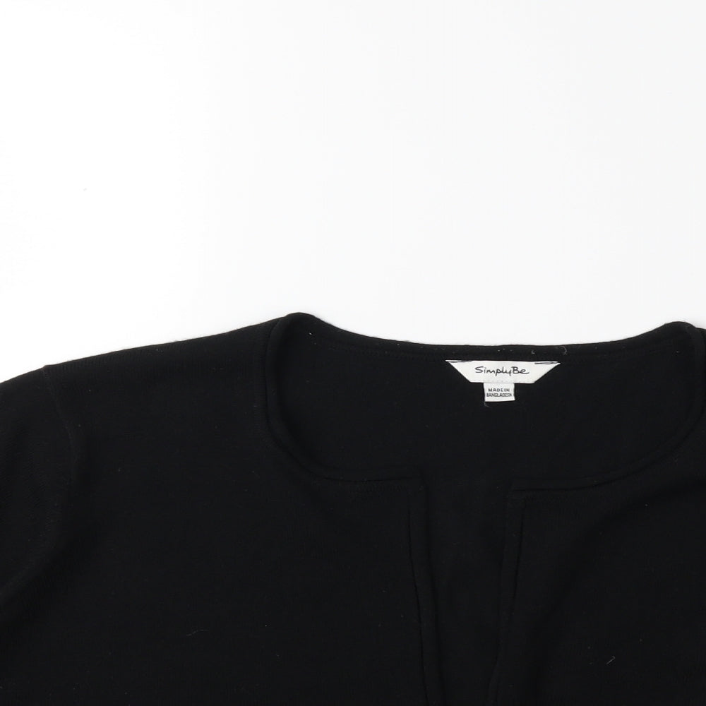 Simply Be Womens Black  Knit Cardigan Jumper Size 20