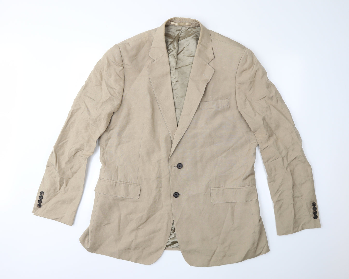 Jaeger Mens Beige   Jacket Suit Jacket Size 44