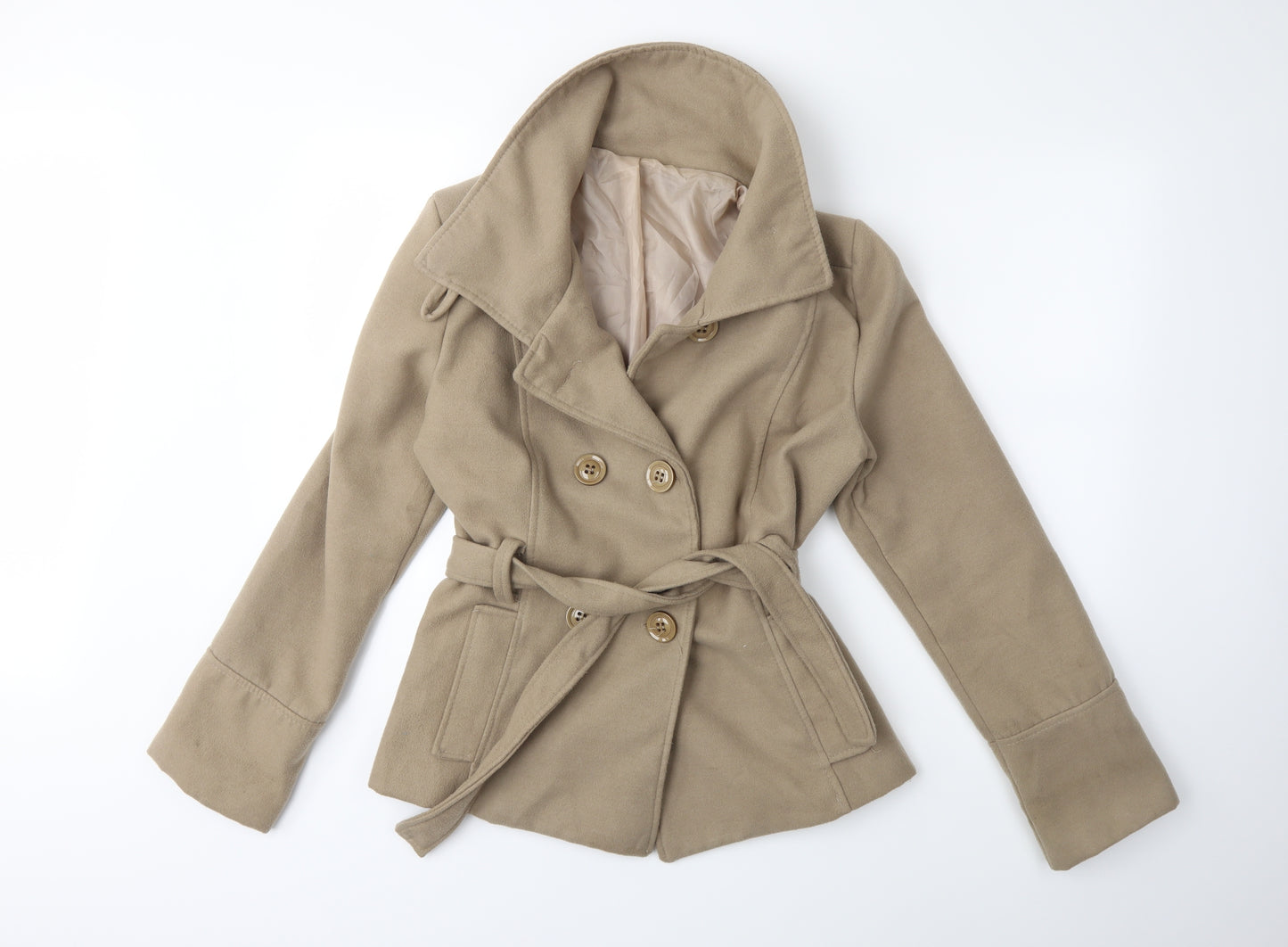 Preworn Womens Beige   Jacket Coat Size 2XL