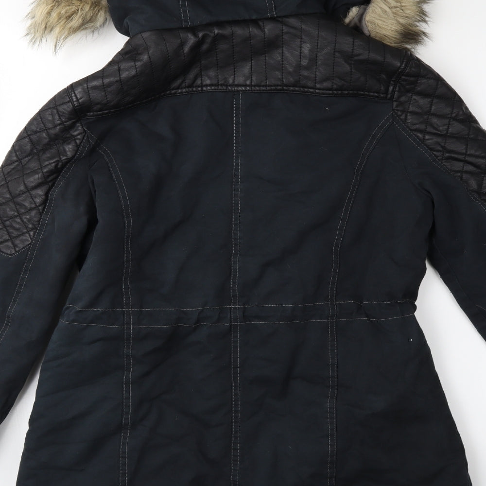 Atmosphere Womens Blue   Parka Coat Size 10