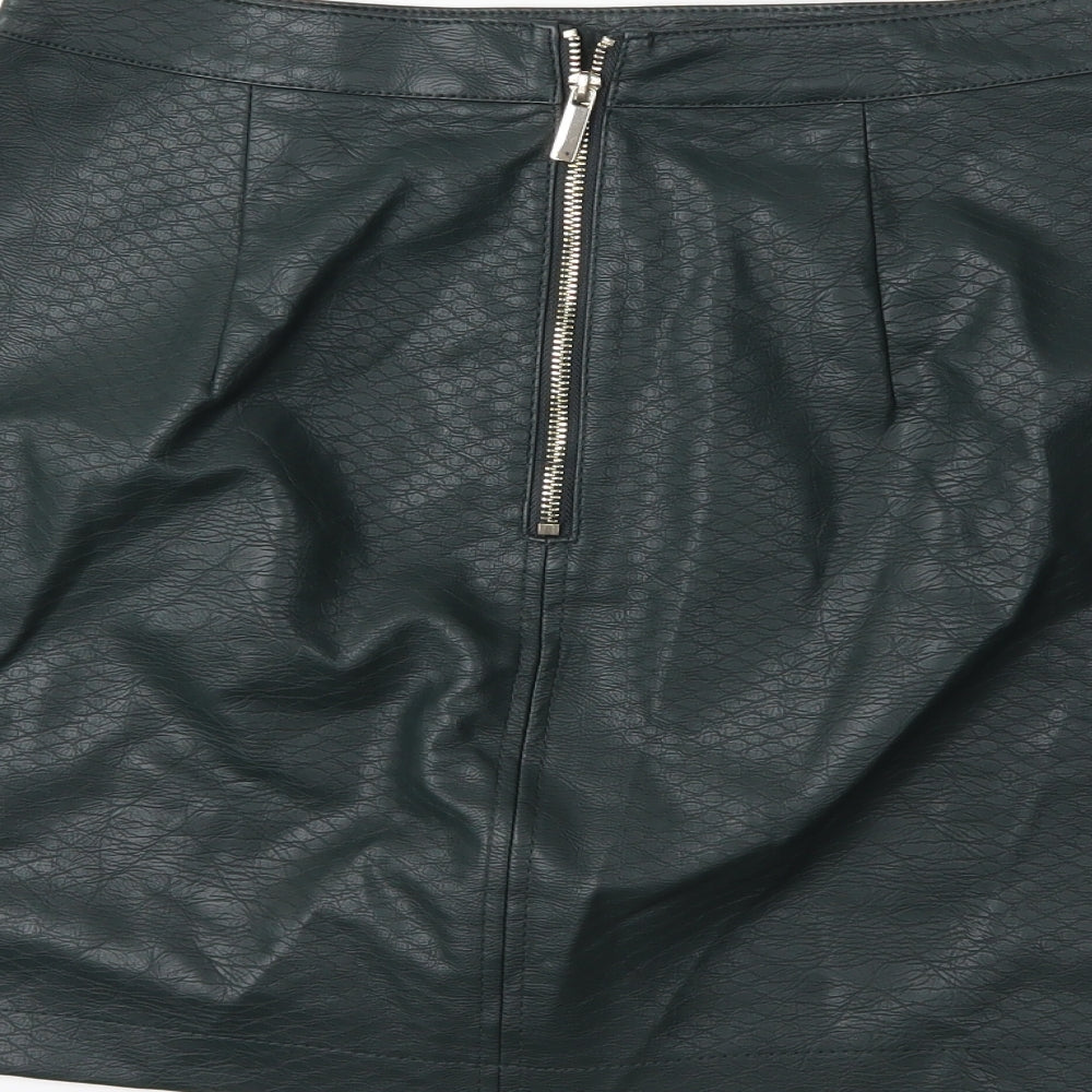 F&F Womens Green   Mini Skirt Size 10