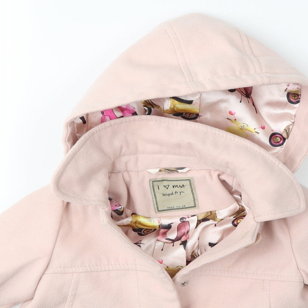 NEXT Girls Pink   Overcoat Coat Size 2 Years