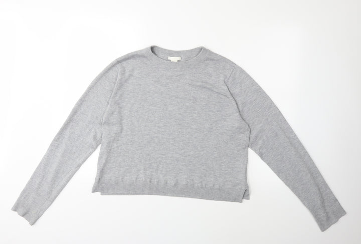 H&M Womens Grey Knit Pullover Jumper Size L