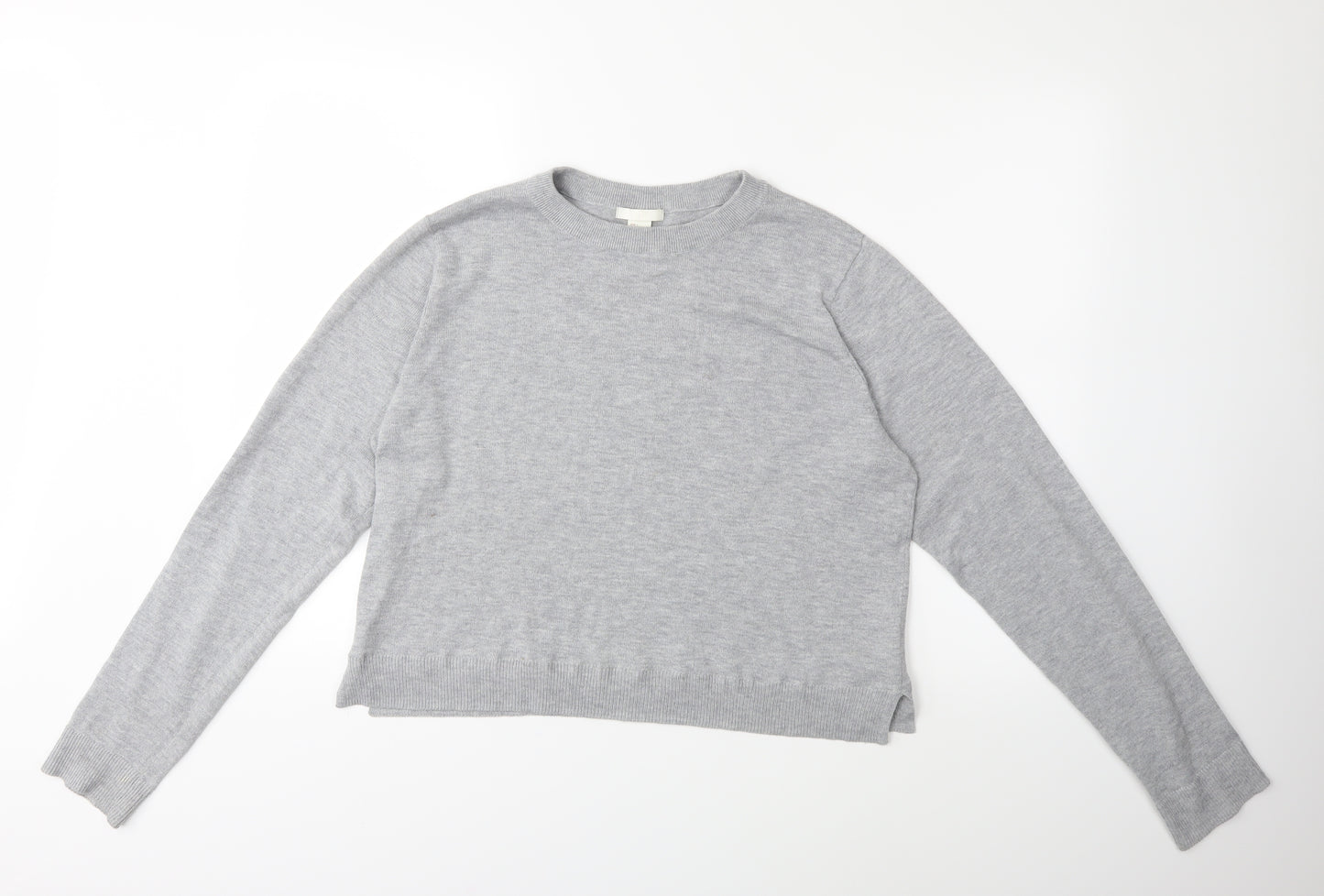 H&M Womens Grey  Knit Pullover Jumper Size L