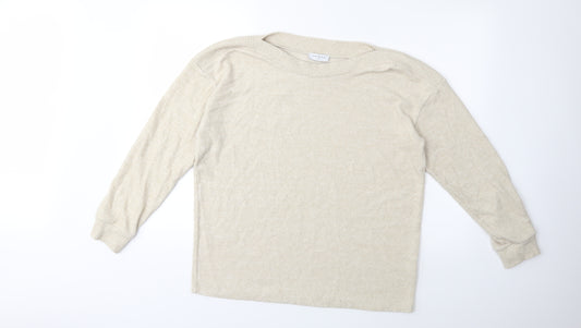 Papaya Womens Beige   Pullover Sweatshirt Size M