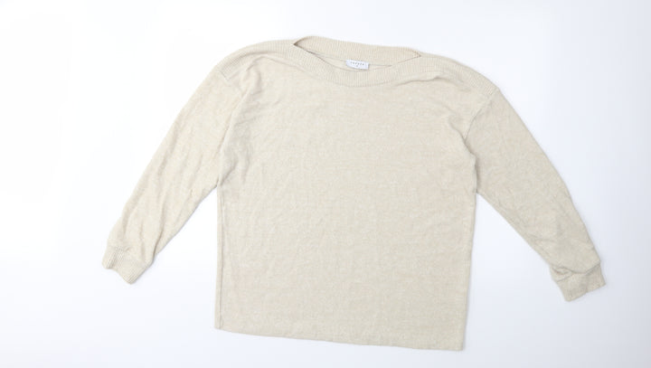 Papaya Womens Beige   Pullover Sweatshirt Size M