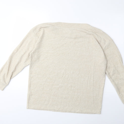Papaya Womens Beige   Pullover Sweatshirt Size M