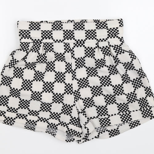 Paper Scissors Womens Multicoloured Geometric  Hot Pants Shorts Size 8