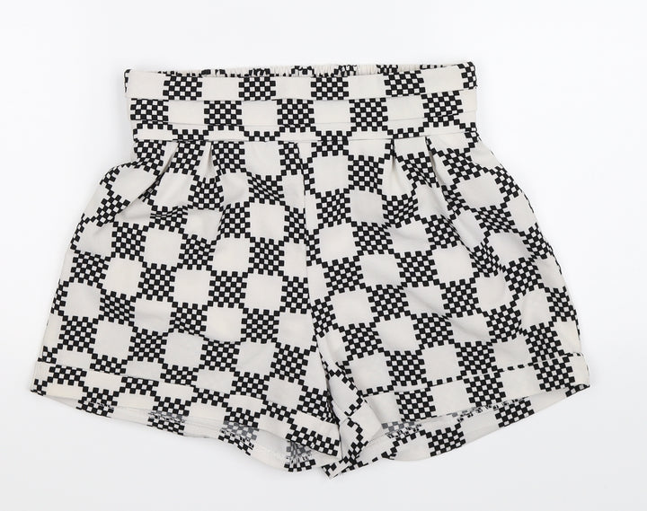 Paper Scissors Womens Multicoloured Geometric Hot Pants Shorts Size 8