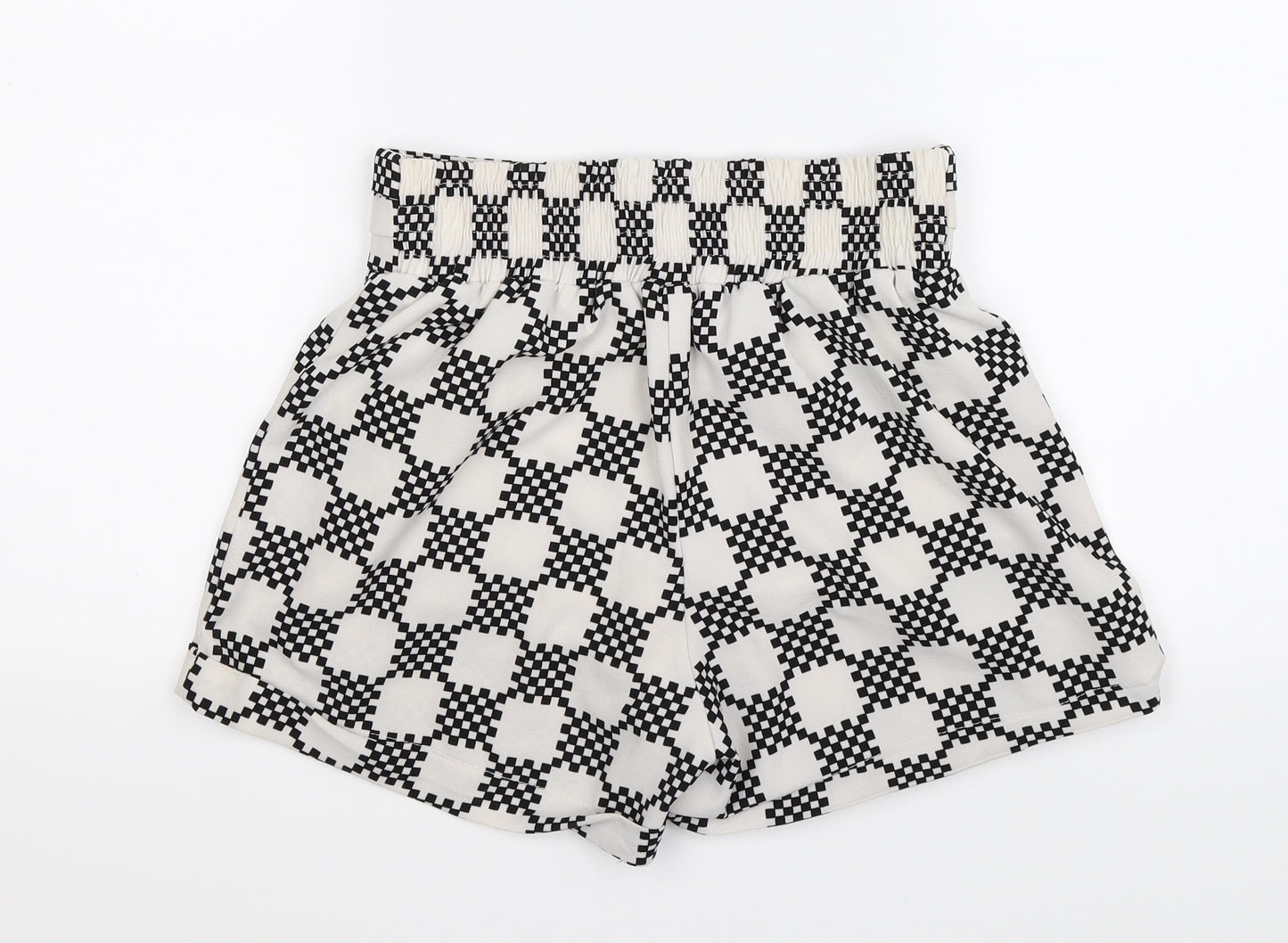 Paper Scissors Womens Multicoloured Geometric  Hot Pants Shorts Size 8