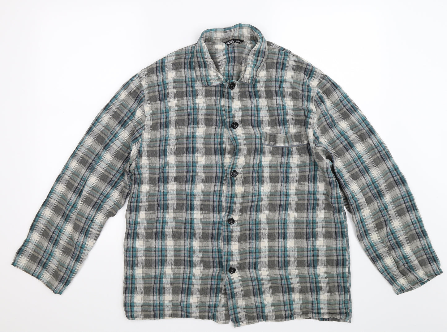 Marks and Spencer Mens Multicoloured Check   Button-Up Size M