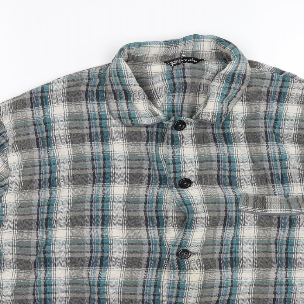 Marks and Spencer Mens Multicoloured Check   Button-Up Size M
