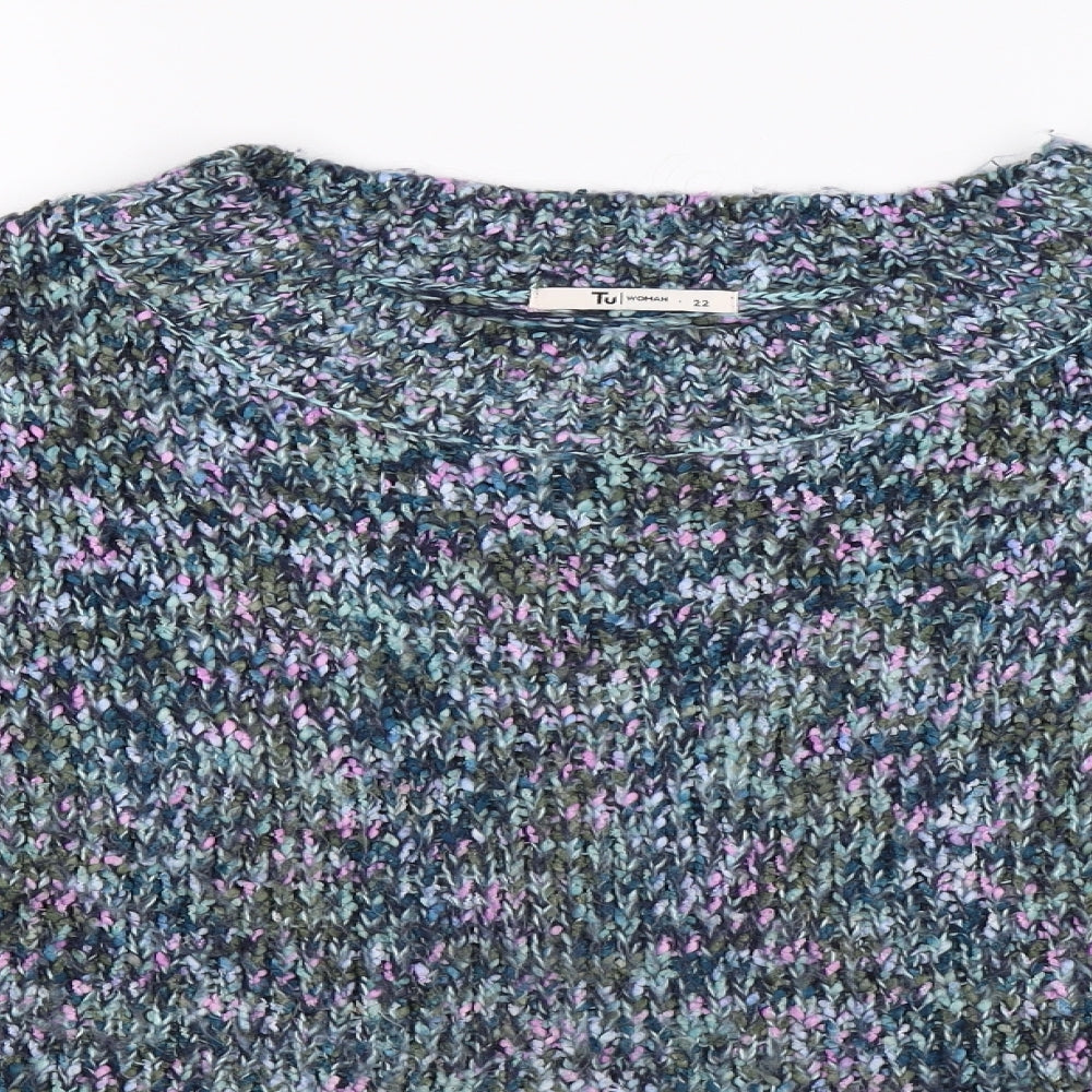 TU Womens Multicoloured  Knit Pullover Jumper Size 22