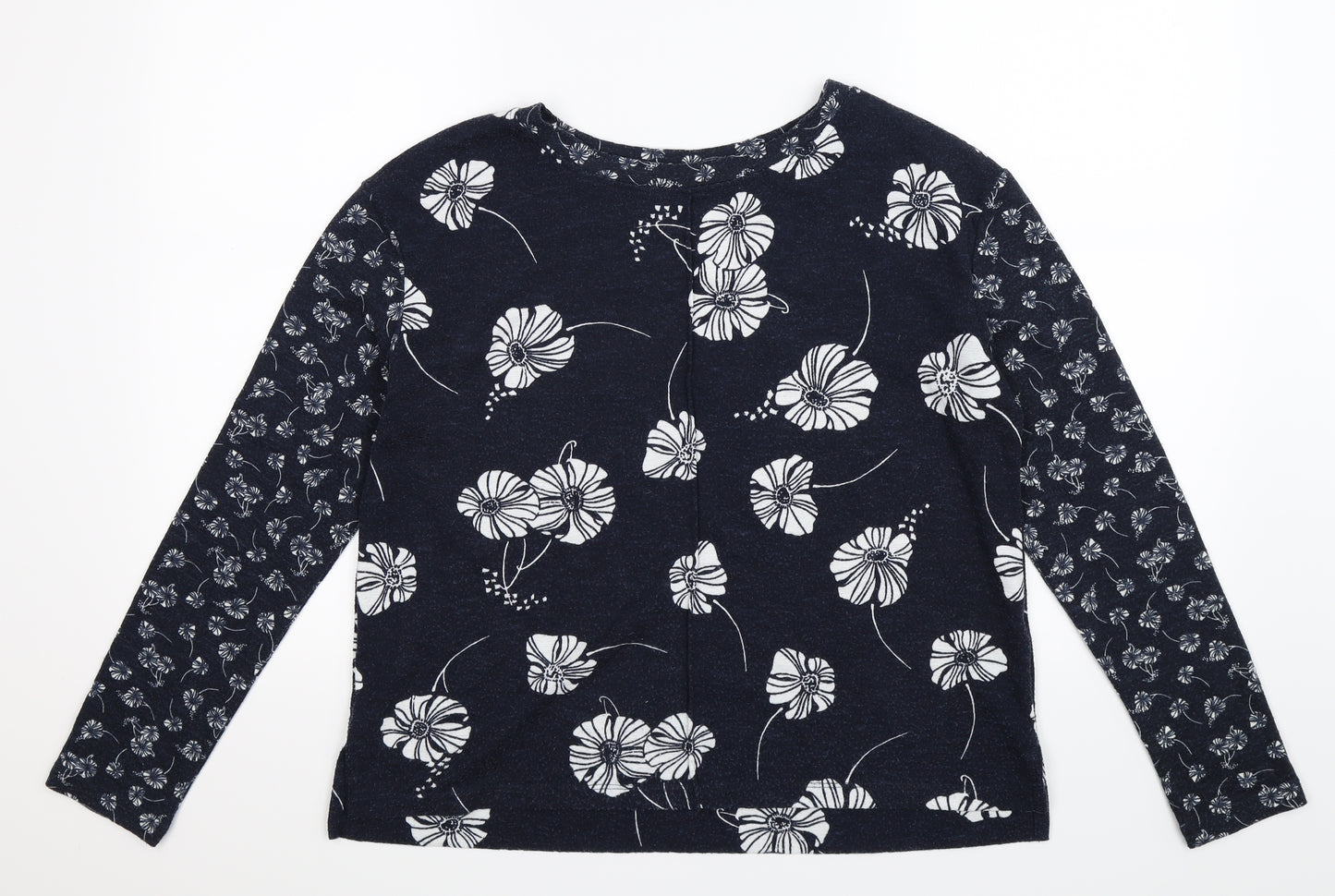 Marks and Spencer Womens Blue Floral  Pullover Sweatshirt Size 10