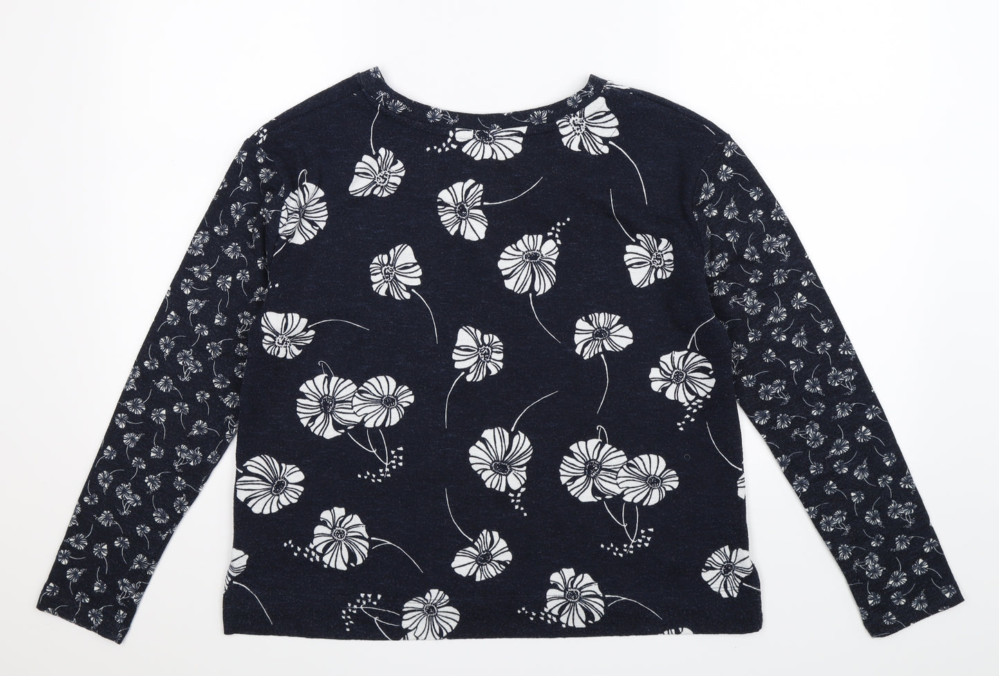 Marks and Spencer Womens Blue Floral  Pullover Sweatshirt Size 10