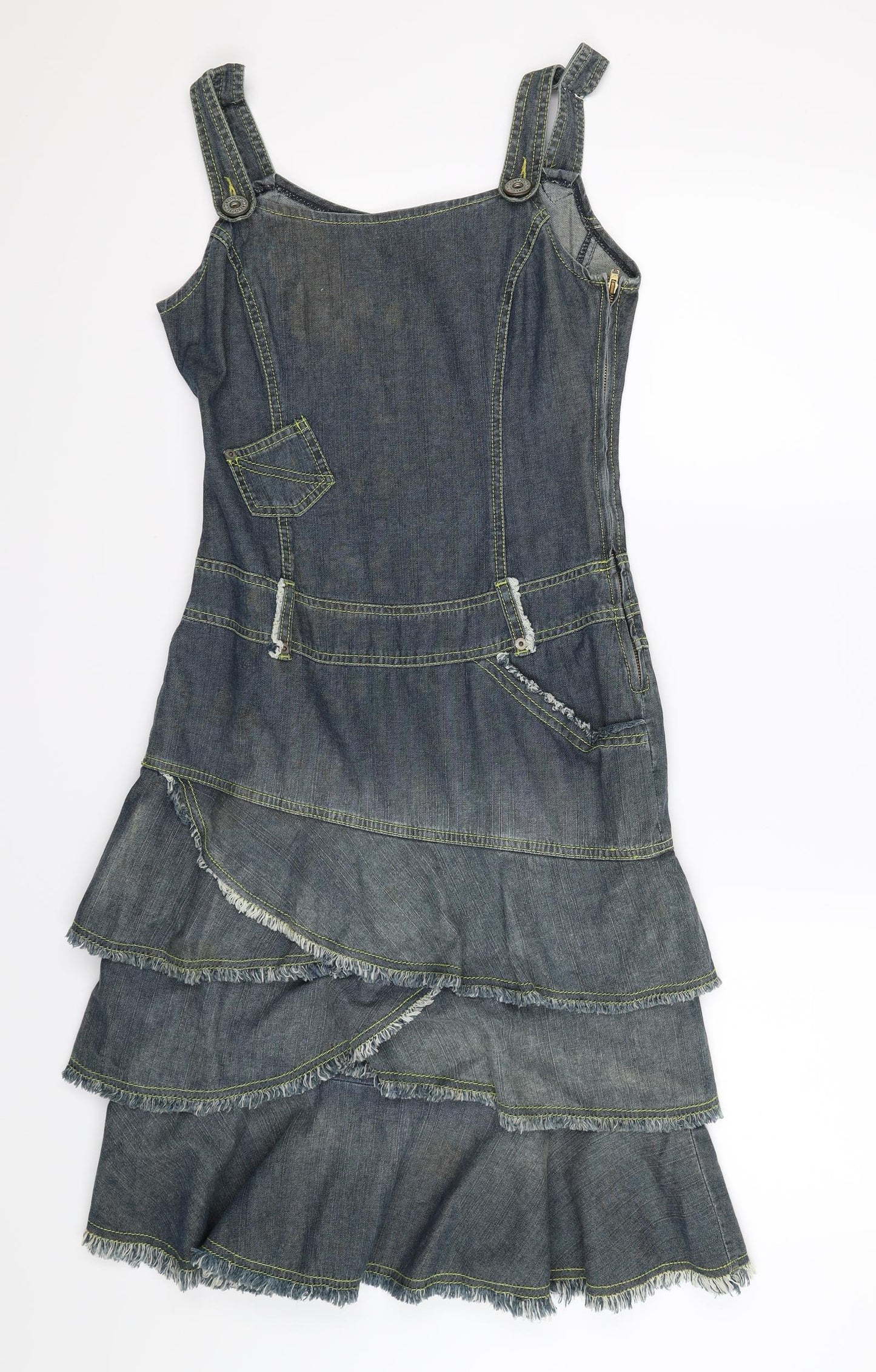 Promod Womens Blue  Denim Tank Dress  Size 8