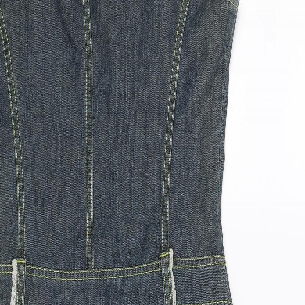 Promod Womens Blue  Denim Tank Dress  Size 8