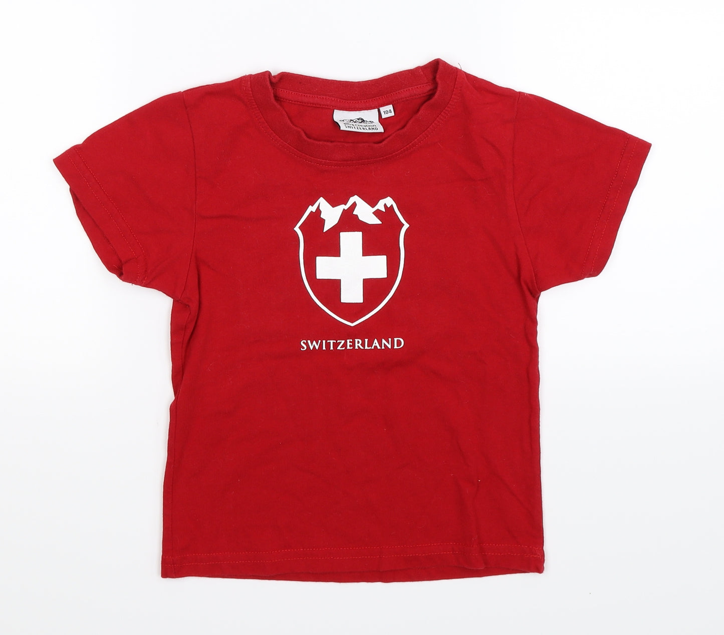 Alba Creation Boys Red   Basic T-Shirt Size 4 Years