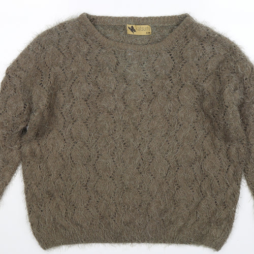 Katsumi Womens Beige  Knit Pullover Jumper Size M