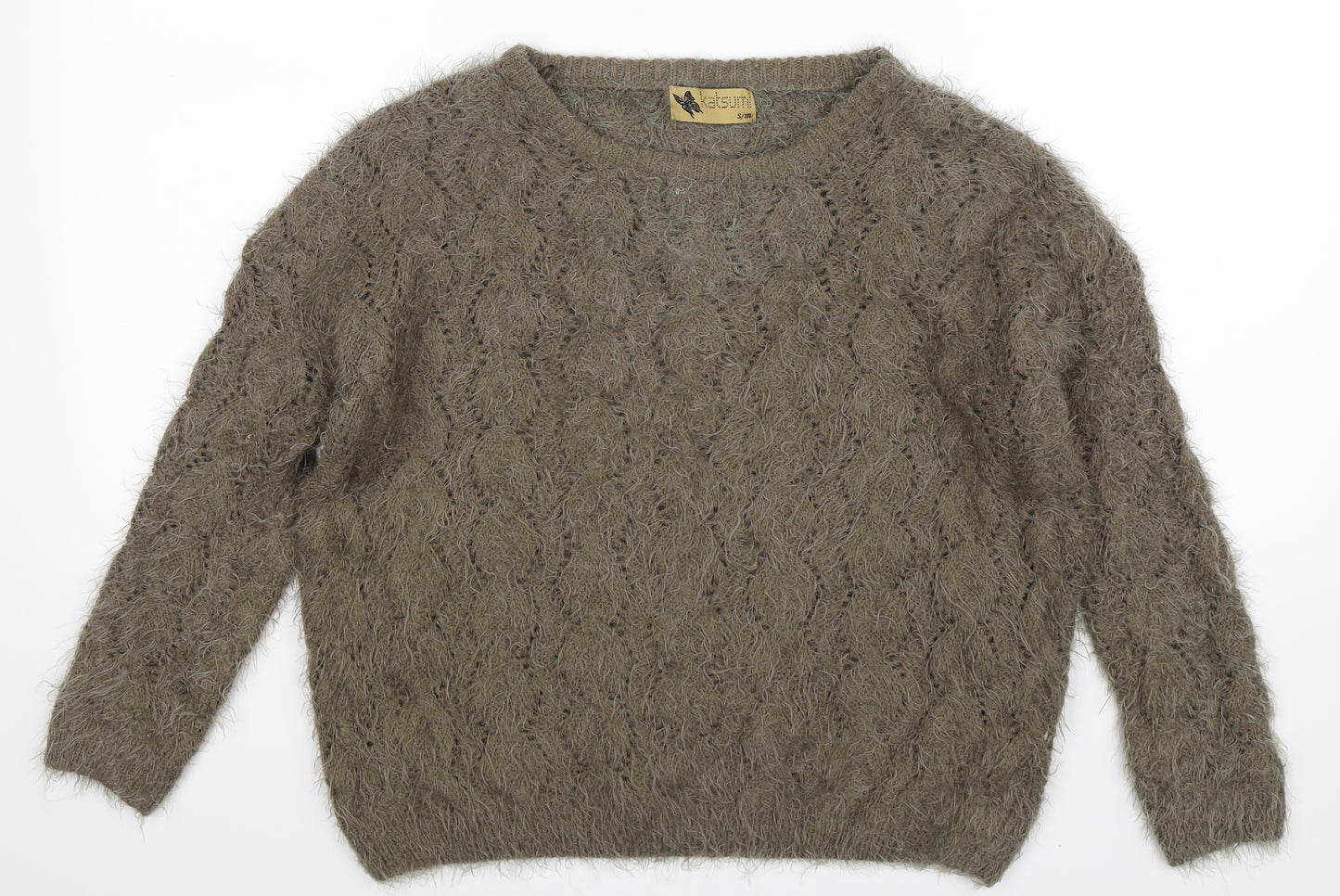 Katsumi Womens Beige  Knit Pullover Jumper Size M