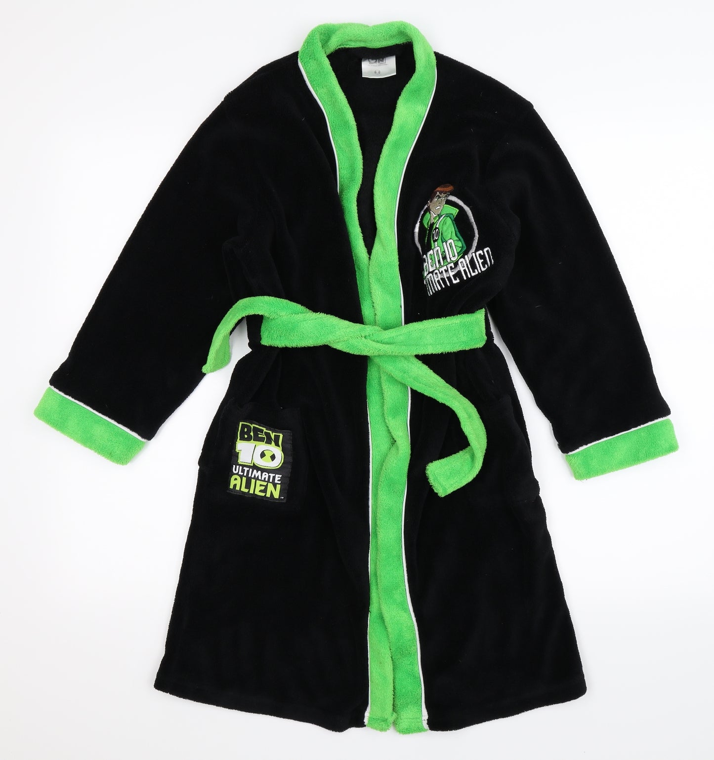 George Boys Black Chevron Fleece  Robe Size 10 Years  - Ben10