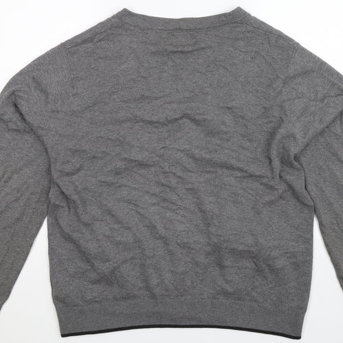 Blue Harbour Mens Grey  Knit Cardigan Jumper Size L