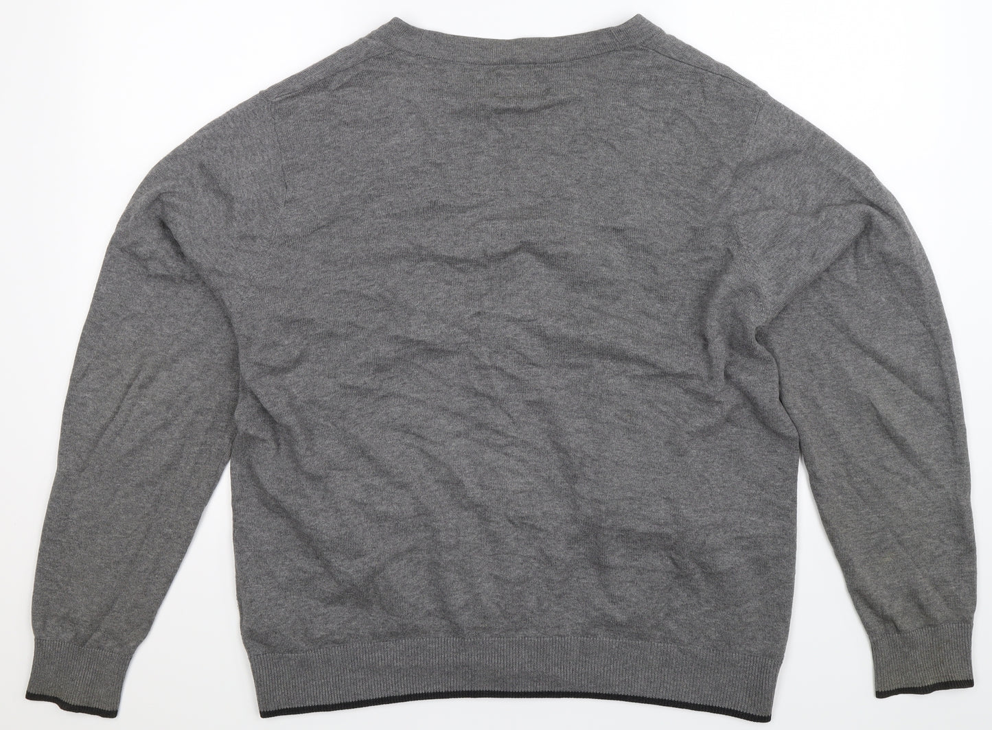 Blue Harbour Mens Grey  Knit Cardigan Jumper Size L