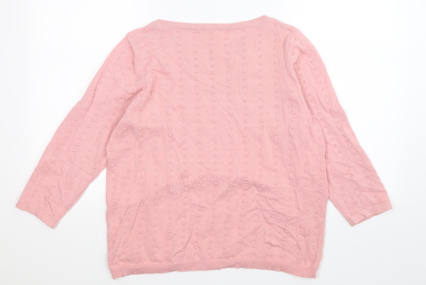 Preworn Womens Pink  Knit Pullover Jumper Size L