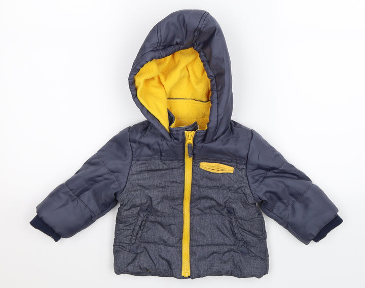 Bambini Baby Grey Puffer Jacket Jacket Size 6-9 Months
