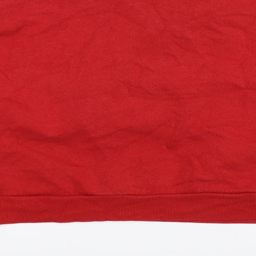 Divided Womens Red   Pullover Sweatshirt Size S