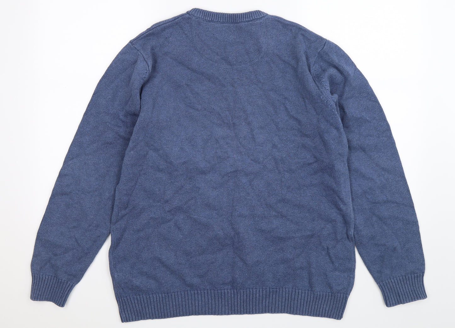 Maine Mens Blue  Knit Pullover Jumper Size M