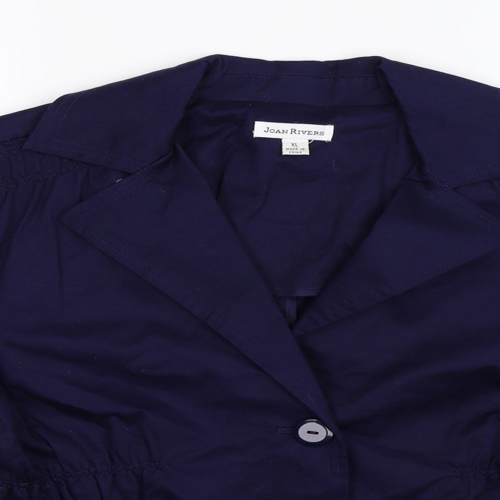 Joan Rivers Womens Blue   Jacket Blazer Size XL