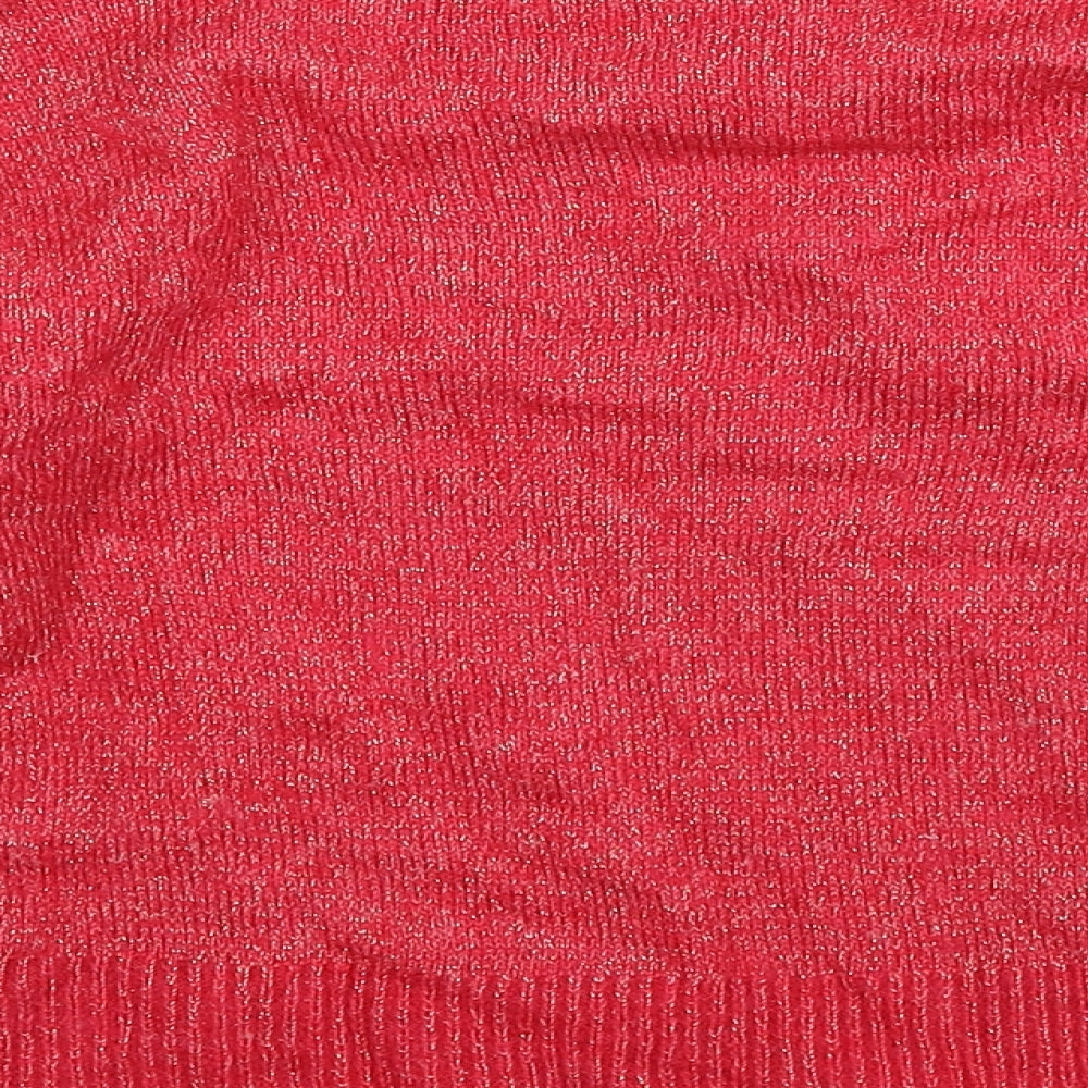 Marks and Spencer Girls Pink  Knit Pullover Jumper Size 8-9 Years