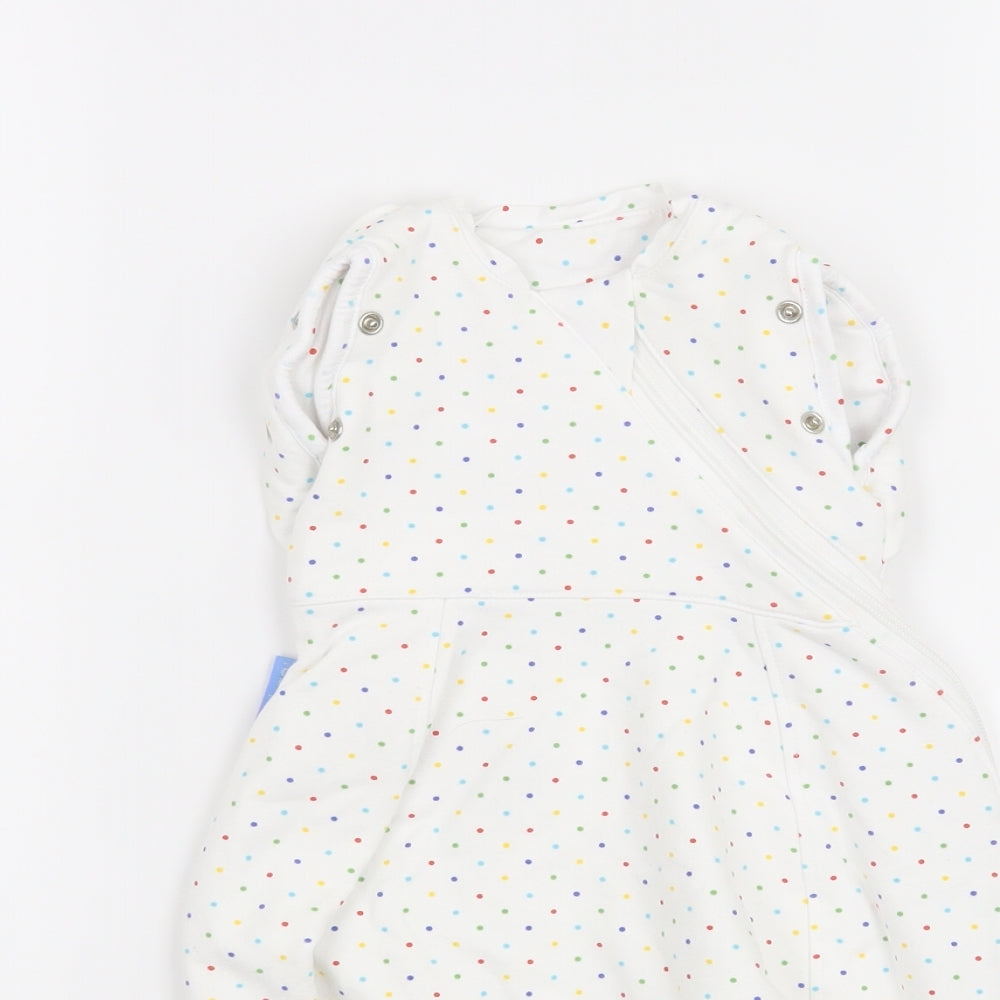 The Gro Company Baby White Polka Dot  Coverall One-Piece Size 0-3 Months