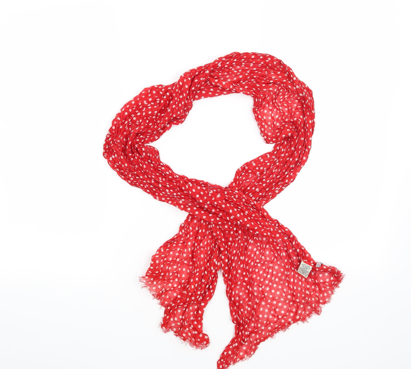Crew Clothing Co Womens Red Polka Dot   Scarf