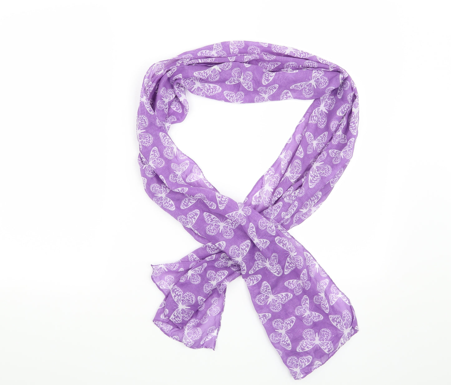 With Love Womens Purple    Scarf   - Butterflies