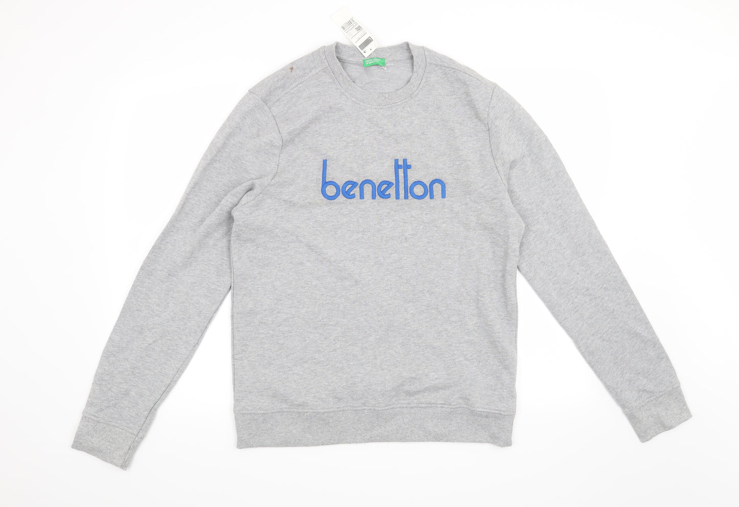 United Colors of Benetton Mens Grey   Pullover Sweatshirt Size L