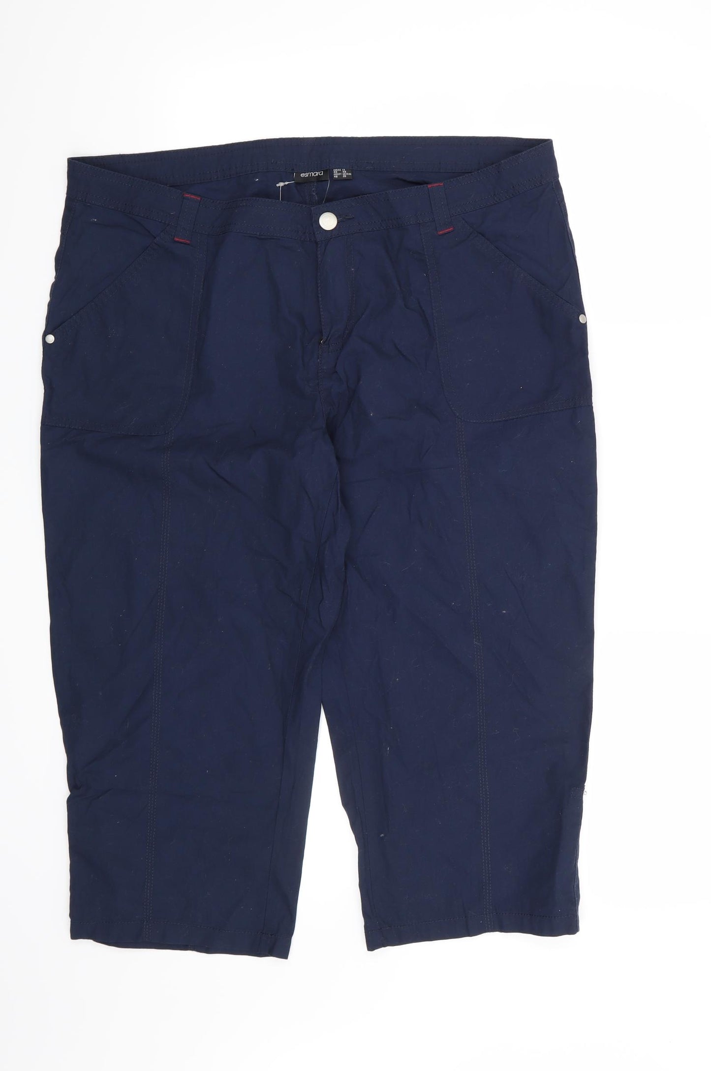 ESMARA Womens Blue   Cropped Trousers Size 20 L22 in
