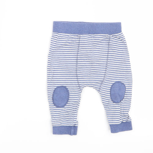 Mini Club Boys Blue Striped  Sweatpants Trousers Size 6-9 Months