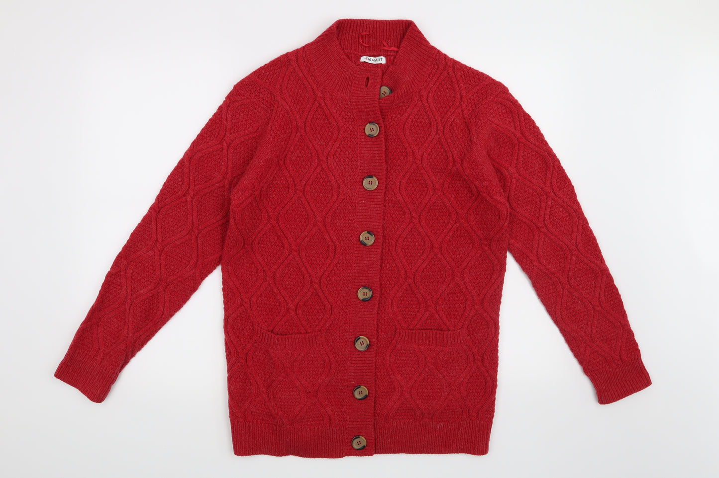 Damart Womens Red   Cardigan Jumper Size 14