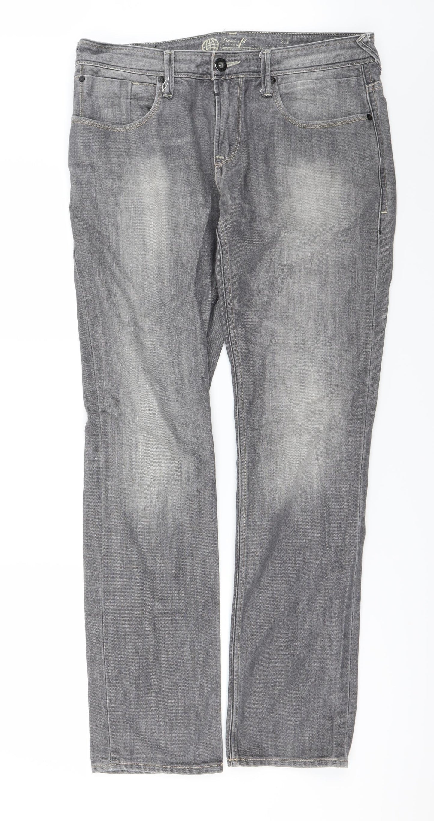 Blend Denim  Mens Grey   Straight Jeans Size 33 L32 in