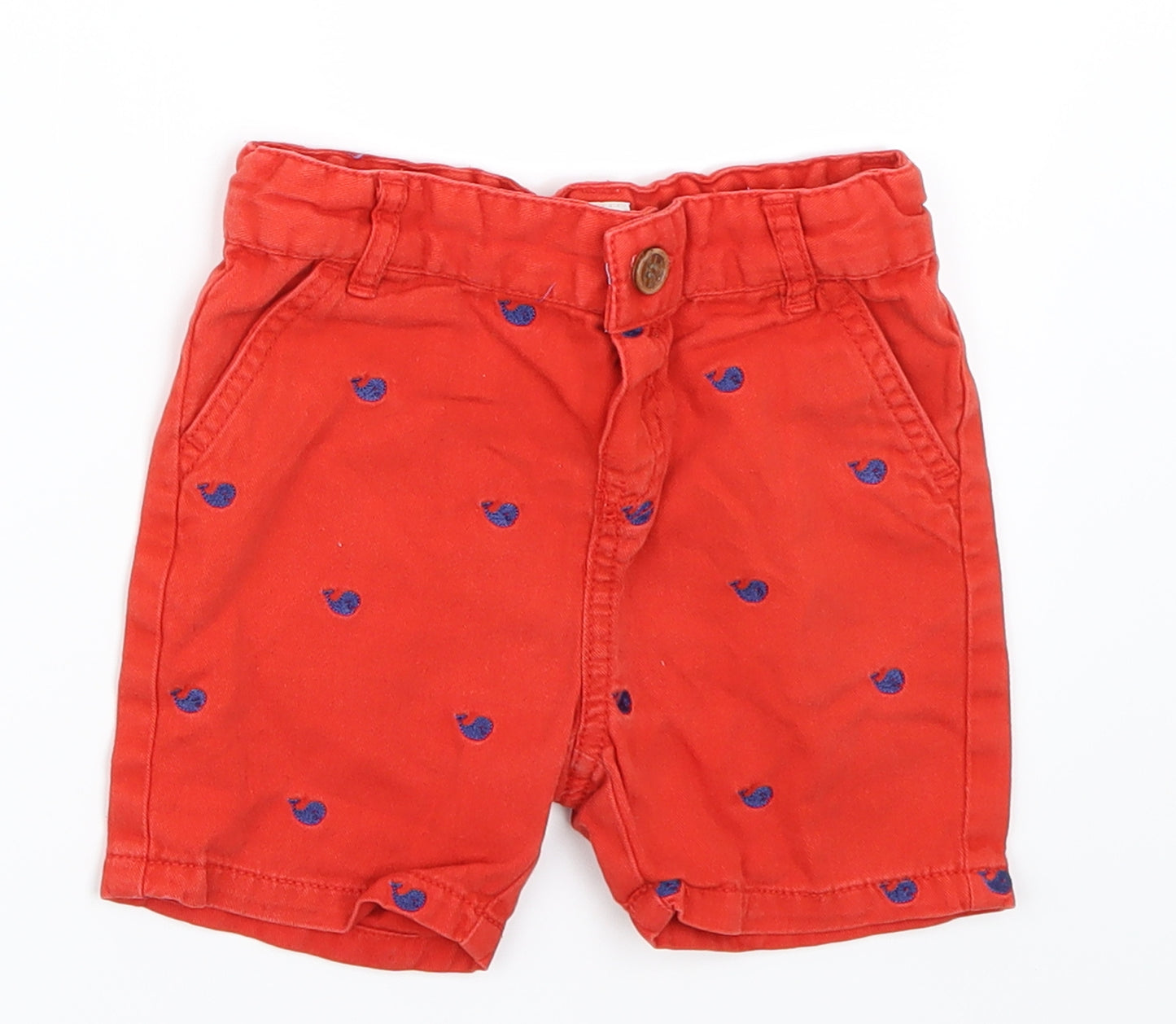 Little Treasure  Boys Red   Cropped Trousers Size 9-12 Months