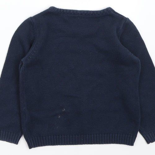 Preworn  Boys Blue   Pullover Jumper Size 3 Years